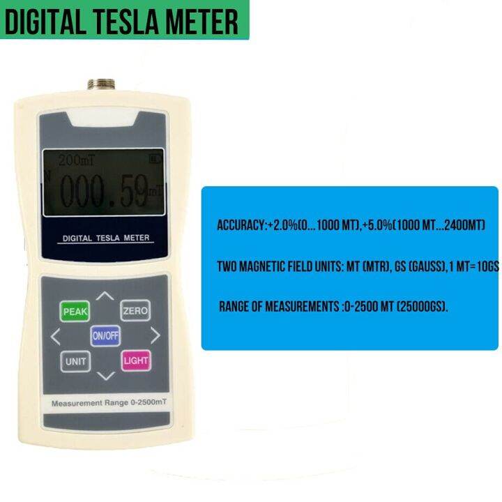 Durable Gauss Meter Kit Test Meters 2 2 Radial Hand Held Level
