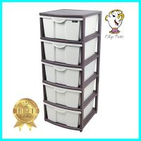 ตู้ลิ้นชัก 5 ชั้น DKW HH-440 41X44.5X107 ซม. สีน้ำตาล5-TIER DRAWER UNIT DKW HH-440 41X44.5X107CM BROWN **พลาดไม่ได้แล้วจ้ะแม่**