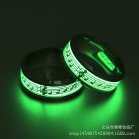 2023 European and American new luminous music five-line score ring cross-border exclusively for source manufacturers