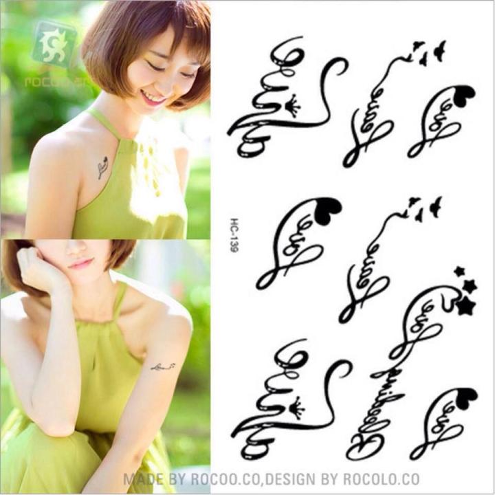 HCM]Hình xăm dán tattoo chữ ký tình yêu kích thước 6 x 10 cm ...