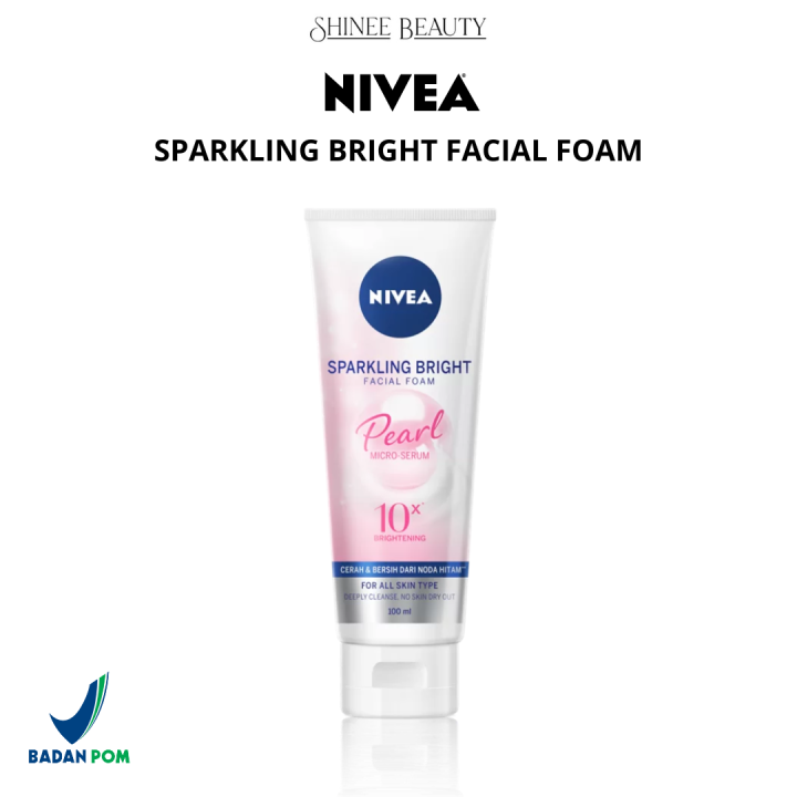 Nivea Sparkling Bright Whitening Facial Foam 100ml Sabun Cuci Muka