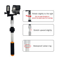 กันน้ำ Monopod คริสตัล S Elfie ติดกล้องส่องทางไกลใสดำน้ำก้านสำหรับ Gopro ฮีโร่11 10 9 8 7 Xiaomi ยี่4พัน SJCAM SJ4000