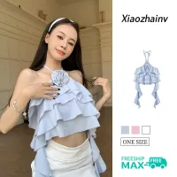 Xiaozhainv เสื้อสายเดี่ยว แฟชั่นเกาหลี สวยและเซ็กซี่ เสื้อถักนิตติ้ง