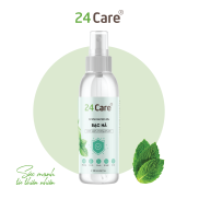 Xịt Phòng Tinh Dầu Bạc Hà Hữu Cơ Organic 24Care 50ML 100ML - Kháng khuẩn