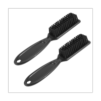 2 Pcs Barber Shop Skin Fade Vintage Oil Fade Brush Comb Scissors Cleaning Brush Head Shape Carving Cleaning Brush