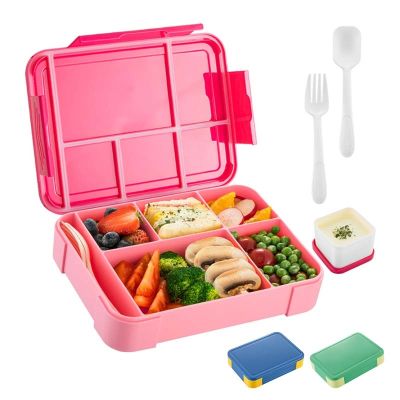 Childrens and Students Boxes Sealed In Compartments Fruit Microwave Heating