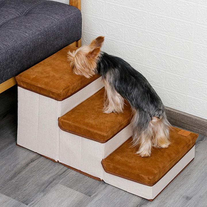 gregory-dog-stair-บันไดสุนัข-บันไดกระดาษลูกฟูก-รุ่น-giant-step-สำหรับขึ้นเตียง-โซฟา-love-pet-supplies-dog-ladder-พับขั้นบันไดรับสุนัขขึ้นและลงฟรีบันไดสำหรับสุนัขและแมว