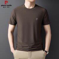 [Pierre Cardin] breathable solid round neck t quick-drying mens summer short-sleeved simple T-shirt