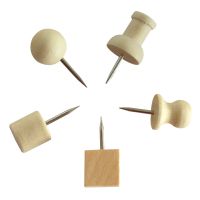 ❧▫♝ Decorative Shaped Push Pins Wooden Map Pins For Board Office Thumb Tacks Corkboard Photo Wall Pin