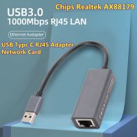 Type C USB Wired Ethernet Adapter USB3.0 1000Mbps USB RJ45 Network Card For PC Macbook Windows 10 Laptop  USB Network Adapters