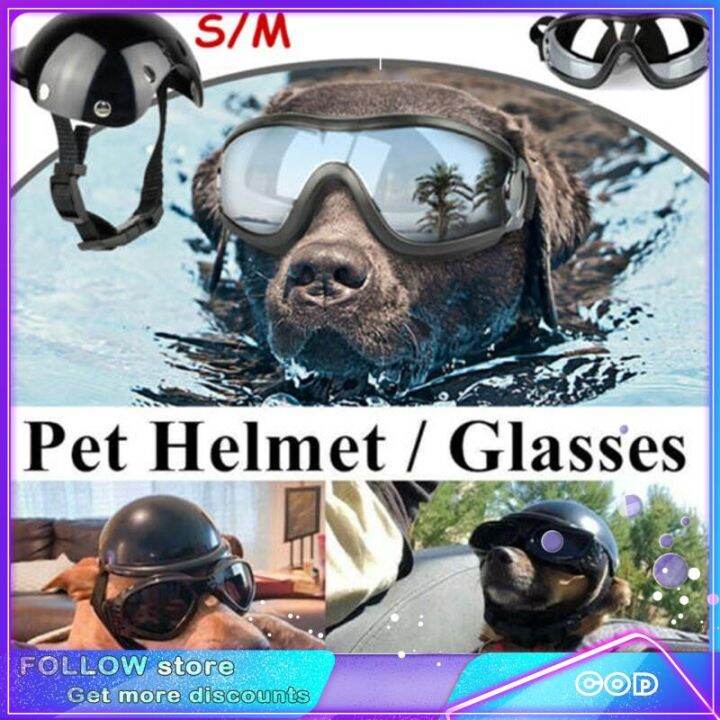 【cod】adjustable Dog Goggles Small Pet Motorcycle Helmet Uv Glasses 