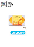 Dr.Somchai Honey&amp;Gold Soap 80 g. ดร.สมชาย สบู่น้ำผึ้งและทองคำบริสุทธิ์ 80 g.