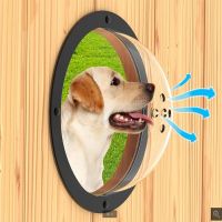 Dog Window Transparent Fence Pet Window Cat Dog Viewing Window Acrylic Transparent Semi-circular Cover Puppy Pet Door And Window