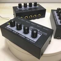 BNMUSIC เครื่องผสมแบบพกพา12V เครื่องผสมเสียงสำหรับกีตาร์แป้นพิมพ์เบสเวทีมิกเซอร์สตูดิโอ