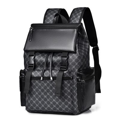 Luxury Business Mens Backpack Large Capacity Leather Travel Backpack Casual Student School Backpack Waterproof Man Laptop Bag