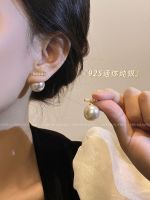 Vivienne Westwood 925 sterling silver earrings womens large pearl earrings perfect round temperament light luxury and high-end earrings 2023 new hot style