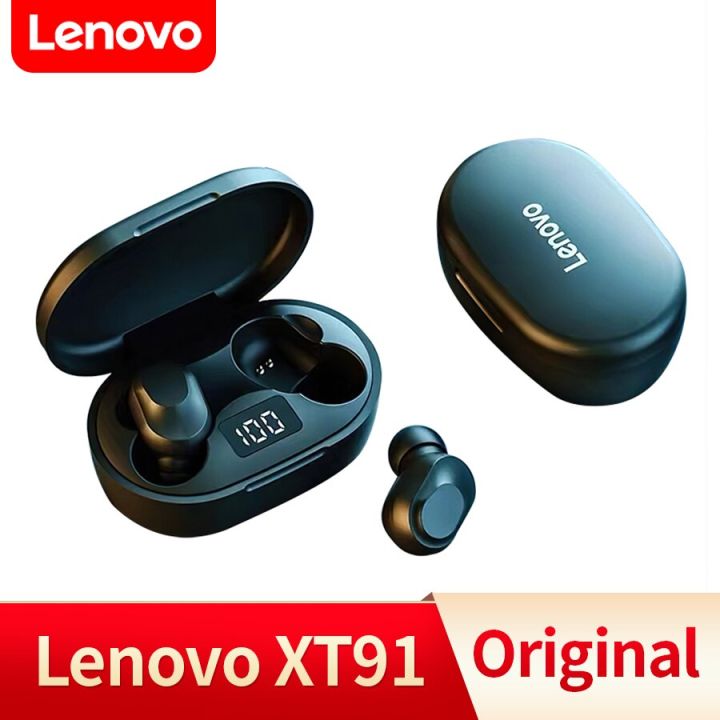 lenovo-หูฟังบลูทูธ-true-wireless-xt91-5-1-hd-หูฟังไร้สายของแท้เสียงสเตอริโอแฮนด์ฟรีชุดหูฟังพร้อมไมโครโฟนลดเสียงรบกวนหูฟัง-tws-หูฟังเดิม