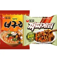 [สินค้าใหม่]มาม่าเกาหลีสุดฮิตจากซี่รี่ย์ดังภาพยนตร์เกาหลี parasite มี2รส neogury spicy &amp; jjapagetti และจาจังเมียนบะหมี่ซอสดำ 짜파구리세트