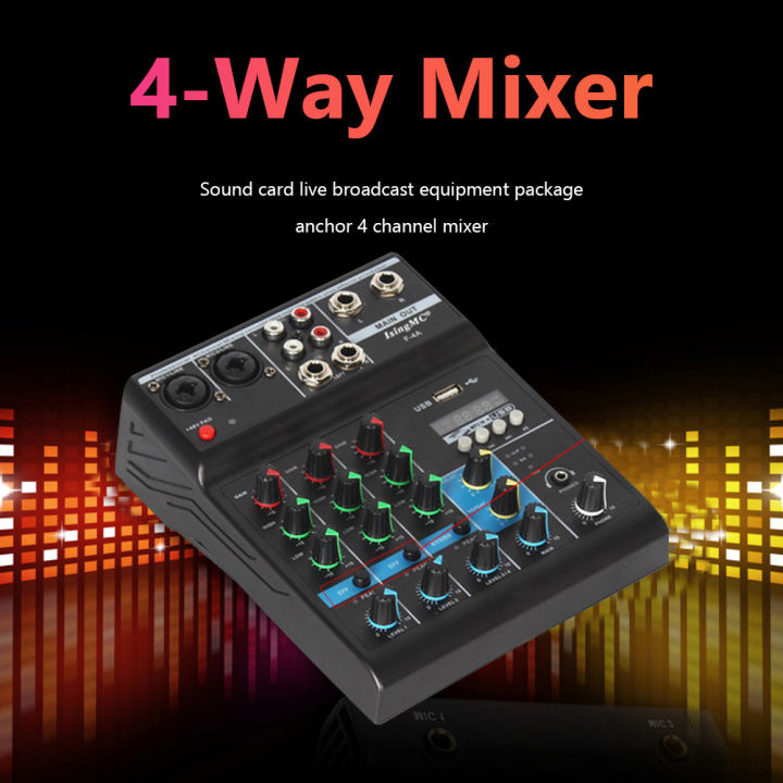 usb-audio-mixer-input-phantom-power-f-4a-wireless-4-channel-monitor-usb-interface-computer-power-for-computer