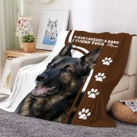 2023 German Shepherd Flannel Blankets I Found Your Paw 3D Printed Throw Blanket Office Nap Travel Portable Quilts Dropshipping