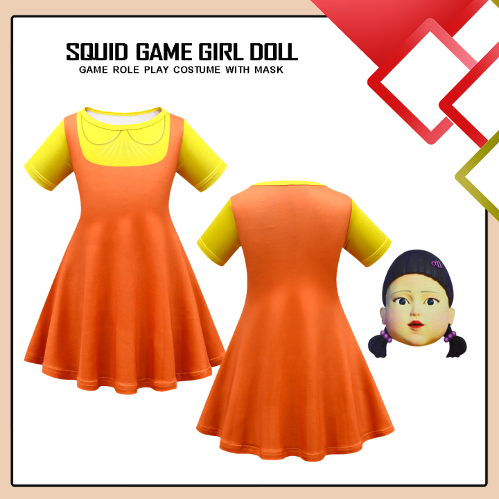 Eight Thousand Things Squid Game Robot Doll Girls Kids Costume Dress with Mask Lazada PH