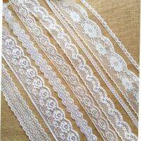 [HOT!] 10 Yards Embroidered Net White Black Lace Trim Ribbon Fabric Garment Headband Wedding Party Decoration Gift DIY Accessories