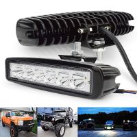 ไฟสปอตไลท์สำหรับขับรถแถบแสงสำหรับทำงาน18W 6LED DRL ไฟตัดหมอกสำหรับรถจักรยานยนต์รถยนต์รถบรรทุกเรือไฟออฟโรดไฟ LED ทำงาน