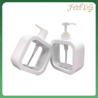 FEELDG 2 Pcs พลาสติกทำจากพลาสติก เครื่องจ่ายสบู่เหลว รีฟิล กันน้ำกันน้ำได้ เครื่องจ่ายสบู่ด้วยมือ ละเอียดอ่อนและละเอียดอ่อน สีขาวขาว ขวดปั๊มสบู่ ห้องน้ำในห้องน้ำ