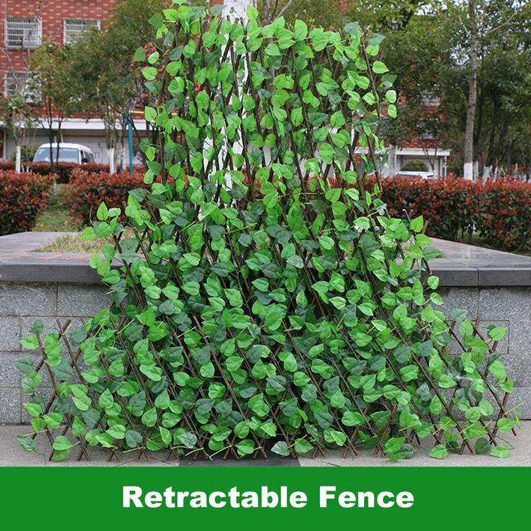 Retractable Fence Expanding Durable Wooden Trellis Plant Privacy Screen for Garden Wall Decoration