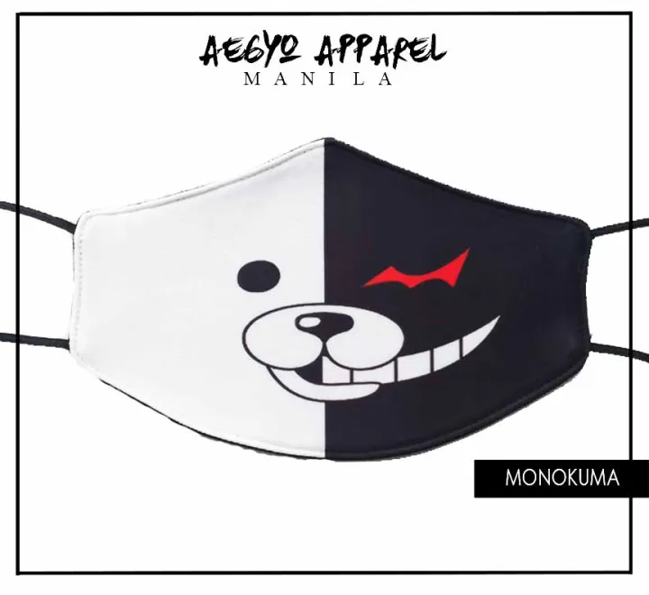 Danganronpa Monokuma Washable Face Mask Aegyo Lazada PH