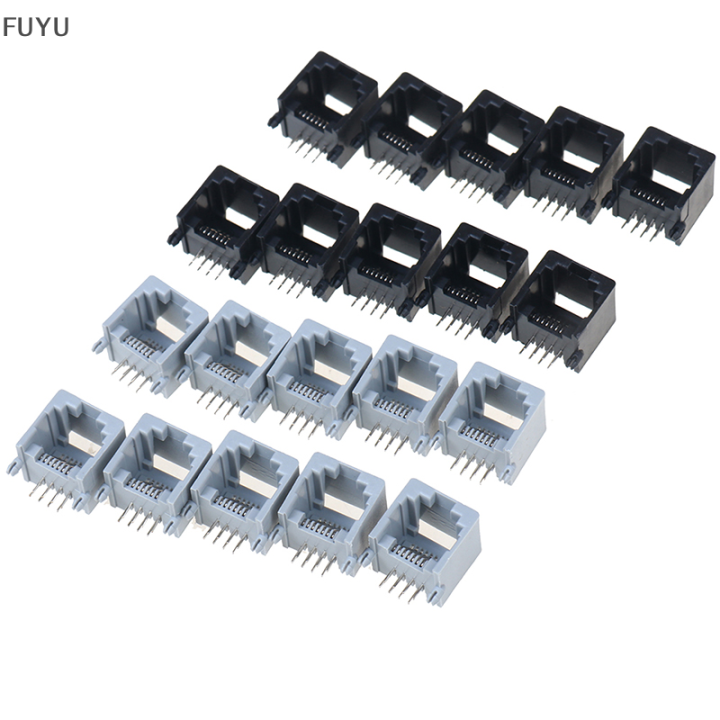 fuyu-10ชิ้น-ล็อต-rj45-8p8c-คอมพิวเตอร์-internet-network-pcb-jack-socket