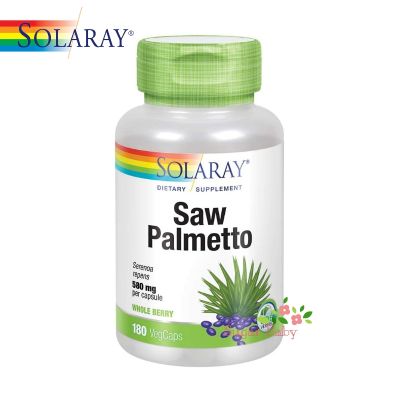 Solaray Saw Palmetto Whole Berry 580 mg 180 VegCaps ซอร์ พาลเมตโต 180 เวจจี้แคปซูล