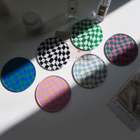 Creative Checkerboard  Acrylic Coaster Table Placemat Waterproof Heat Insulation Non-Slip Bowl Pad Milk Coffee Water Cup Mat Cups  Mugs Saucers