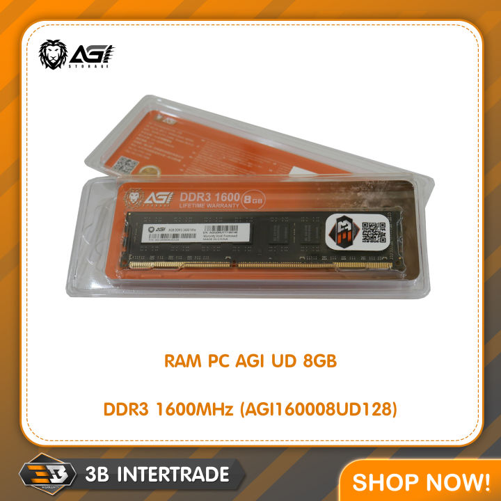 ram-แรม-pc-agi-ud-8gb-ddr3-1600mhz-ประกันตลอดอายุการใช้งาน-สั่งหลายชิ้นมีราคาส่งให้นะครับ