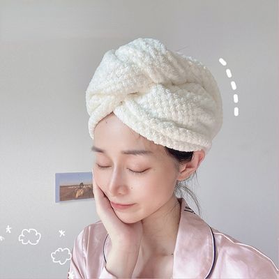 【CC】 Microfiber Shower Cap Hats Dry Hair Drying Soft for Turban