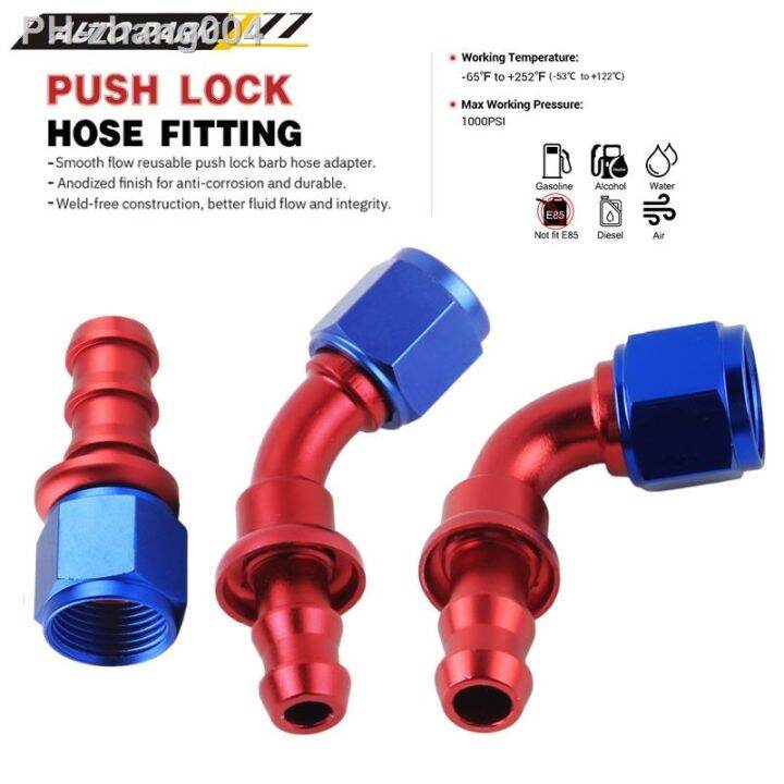 universal quick push on lock reusable hose end fitting Oil Fuel Line