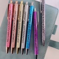 7pcs Funny Pens 7pcs Funny Pens Seven Days Of The Week Pen Describing Mentality Vibrant Negative Passive Pens Gift For Colleague Co-Worker Black Ink 1.0 Mm ballpoint Pen