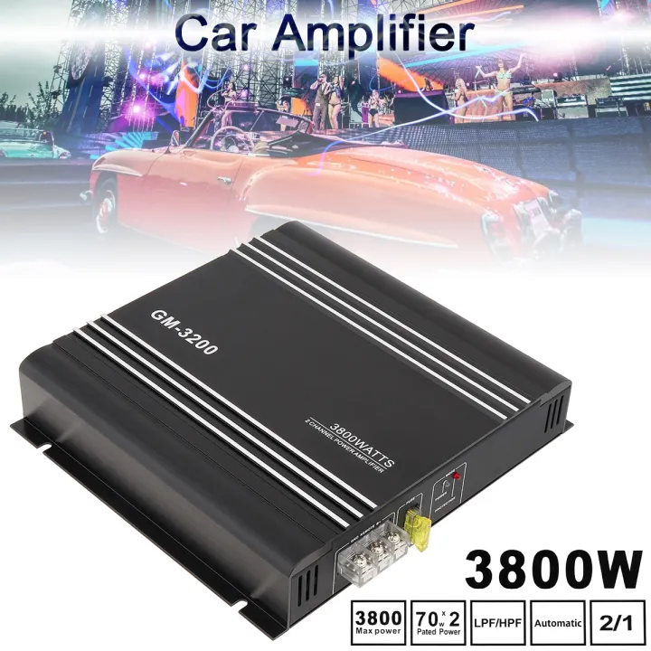 Digital High Power Car Stereo Audio Power Amplifiers 2 Channel 3800W