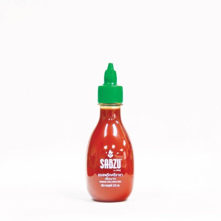 แซ่บซู่-official-store-ซอสพริกศรีราชา-225มล-จากพริกจาลาฟิโน่-3-ขวด-sabzu-sriracha-sauce-with-jalapeno-3-pcs