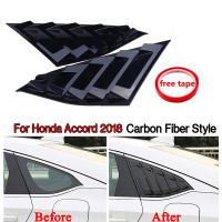 1Pair 1/4 Quarter Rear Side Window Louvers Spoiler Molding Trim Cover Fit For Honda Accord 2018 ABS Car Accessories Replacement