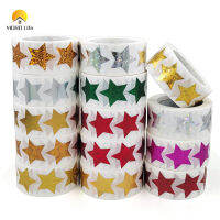 MORO Life 500Pcs สีสัน Star ป้ายสติกเกอร์ของขวัญตกแต่งปิดผนึกป้าย Self-Adhesive สติกเกอร์25x2 5มม./1นิ้ว