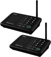 Wuloo Intercoms Wireless for Home 1 Mile (5280 Feet) Range 10 - Channel, Wireless Intercom System for Home House Business Office, Room to Room Intercom, Home Communication System (2 Packs, Black)