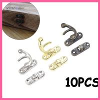 UOIGXO SHOP 10PCS มินิ เฟอร์นิเจอร์ กระเป๋าหนัง ตัวล็อคตัวล็อก Hasp พร้อมสกรู สลักตกแต่ง กุญแจ