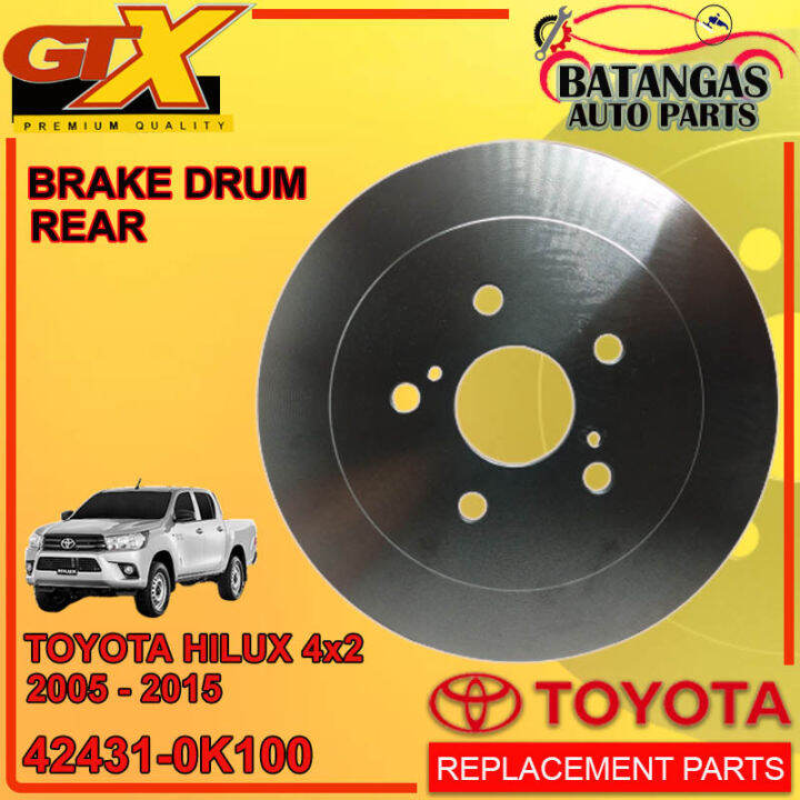 Brake Drum REAR for Toyota Hilux 4x2 2005 2015 GTX Part No. 42431