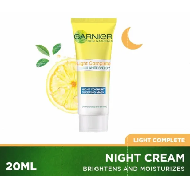 Garnier Light Complete Brightening Night Cream: Yoghurt Sleeping Mask ...