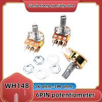 【CW】 5PCS WH148 15mm B1K B2K B5K B10K B20K B50K B100K B500K 6Pin Shaft Amplifier Stereo Potentiometer 1K 5K 10K 50K 100K 500