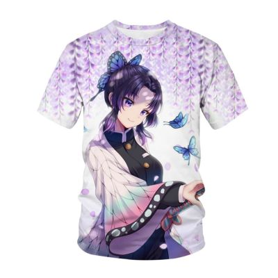 Demon Slayer Printing T Shirt For Girls Short Sleeve Sweatshirt Anime 2022 Summer Cartoon T-shirt Childrens Clothing Tshirts