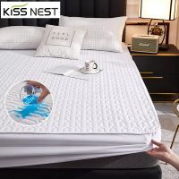 Waterproof Thicken Quilting Process Fitted Sheet Bed Cover Mattress Protector150x200 180x200 200x220Solid Color