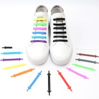 12 Pcs/1 Set Silicone Shoelaces Elastic No Tie Shoe Laces For Sneakers Unisex Lazy Lace Convenience Quick Rubber Shoelace