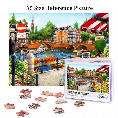 Amsterdam Wooden Jigsaw Puzzle 500 Pieces Educational Toy Painting Art Decor Decompression toys 500pcs